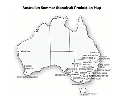 Stonefruit Production Map