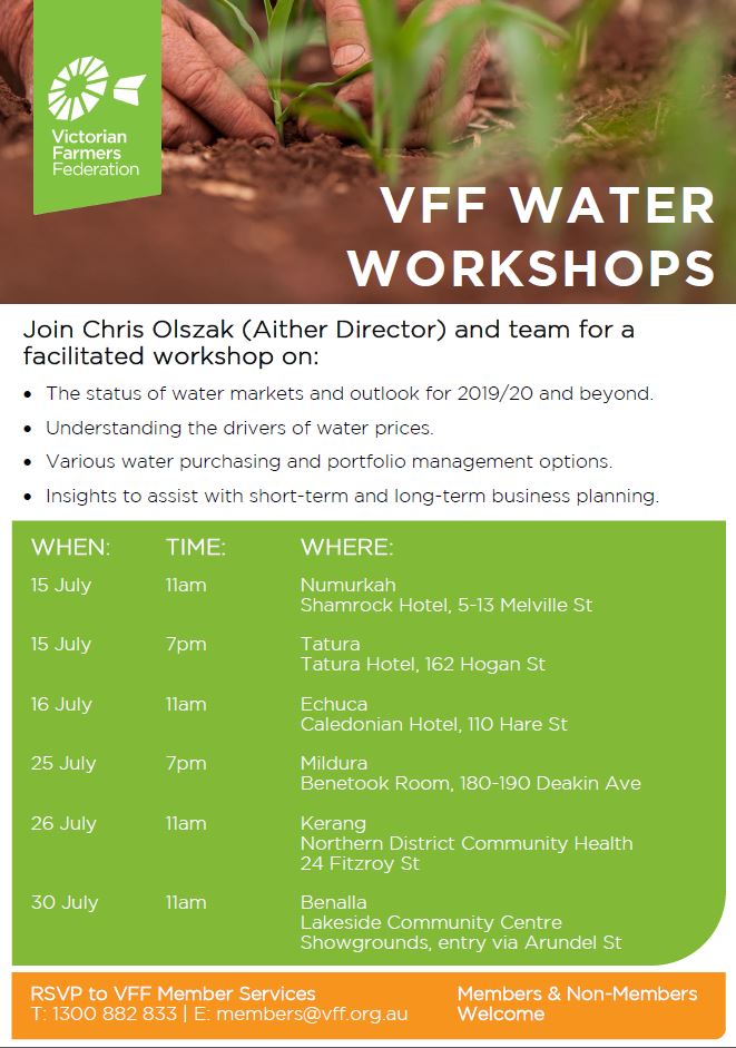 VFF Water Workshops flyer